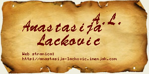 Anastasija Lacković vizit kartica